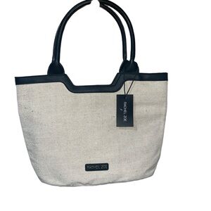 NWT Rachel Zoe Classic Black and Cream Tote
